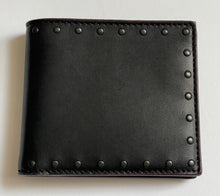Load image into Gallery viewer, Coach Wallet Mens Black Leather Billfold Double Rivets Sport Calf, #35857 Boxed