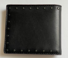 Load image into Gallery viewer, Coach Wallet Mens Black Leather Billfold Double Rivets Sport Calf, #35857 Boxed