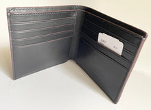 Load image into Gallery viewer, Coach Wallet Mens Black Leather Billfold Double Rivets Sport Calf, #35857 Boxed