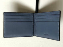 Load image into Gallery viewer, Coach Wallet Mens Black Slim Billfold Signature Canvas Retro Patch Charcoal #69218