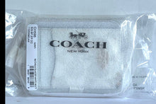 Load image into Gallery viewer, Coach Wallet Womens Mini White ID Card Case Bee Signature Canvas Leather CH598