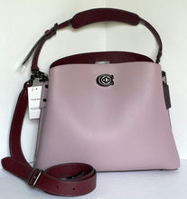 Load image into Gallery viewer, Coach Willow C2590 Shoulder Bag Womens Large Leather Crossbody Purple Colorblock