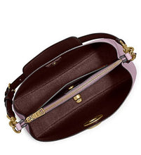 Load image into Gallery viewer, Coach Willow C2590 Shoulder Bag Colorblock Large Purple Leather Crossbody