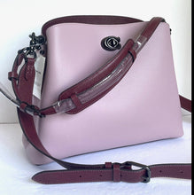 Load image into Gallery viewer, Coach Willow C2590 Shoulder Bag Womens Large Leather Crossbody Purple Colorblock