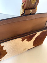 Load image into Gallery viewer, Coach Ashton Wristlet CDY07 Haircalf Cow Print Leather Clutch Brown