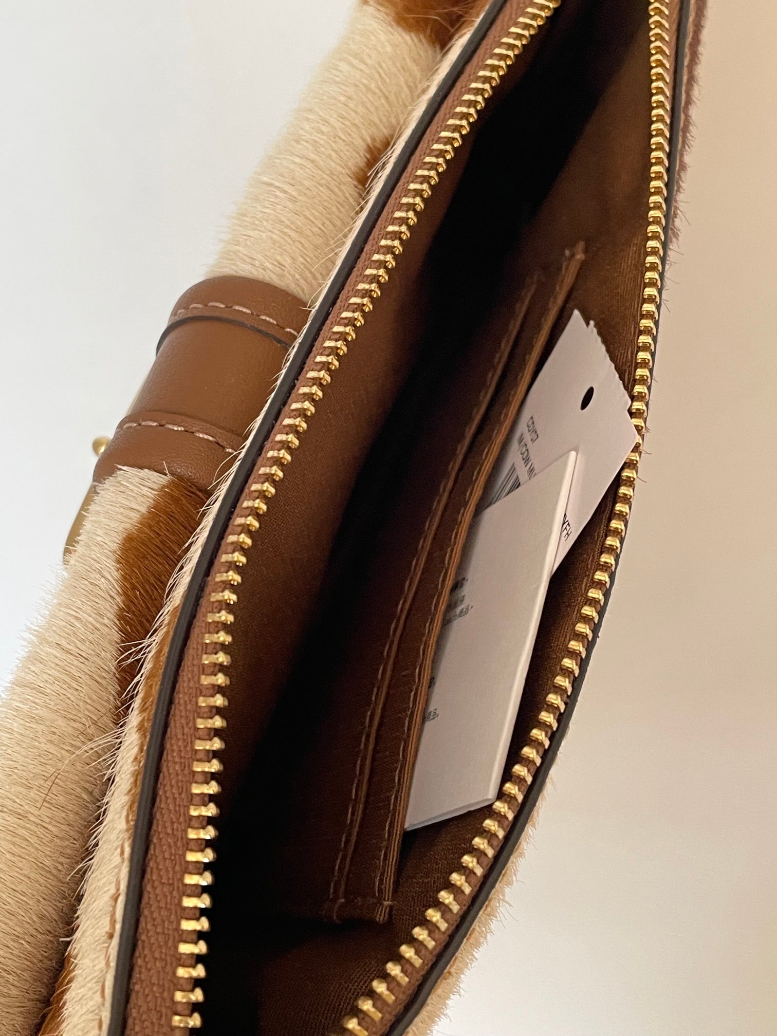 Load image into Gallery viewer, Coach Ashton Wristlet CDY07 Haircalf Cow Print Leather Clutch Brown