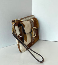 Load image into Gallery viewer, Coach Ashton Wristlet CDY07 Haircalf Cow Print Leather Clutch Brown