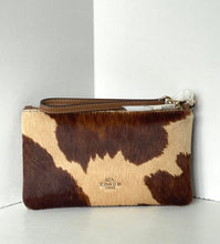 Load image into Gallery viewer, Coach Ashton Wristlet CEN12 Light Blue Pearlized Signature Patent Leather Clutch