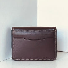 Load image into Gallery viewer, Coach Bandit Card Case CH825 Maple Brown Calf Leather Mini Wallet