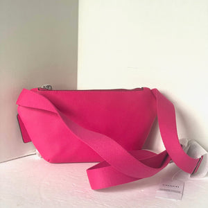 Coach Belt Bag Leather Signature Pink Sling Bag Canvas Interior Detail CM334