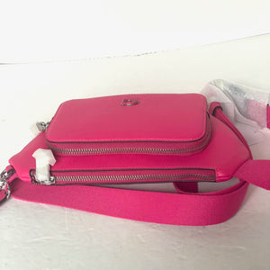 Coach Belt Bag Leather Signature Pink Sling Bag Canvas Interior Detail CM334