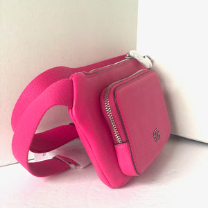 Coach Belt Bag Leather Signature Pink Sling Bag Canvas Interior Detail CM334