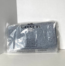 Load image into Gallery viewer, Coach CAO79 Long Zip Around Wallet Phone Wristlet Denim Silver Indigo ORGPKG