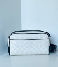 Load image into Gallery viewer, Coach CAR15 Chalk Black Signature Canvas Leather Travel Kit