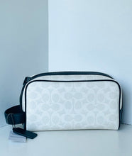 Load image into Gallery viewer, Coach CAR15 Chalk Black Signature Canvas Leather Travel Kit