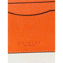 Load image into Gallery viewer, Coach Card Case with Money Clip Spice Orange Crossgrain Leather CDC79