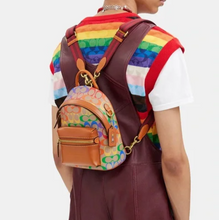 Load image into Gallery viewer, Coach Charter Backpack 18 Rainbow Signature Brown Small Leather Pride ORG PKG