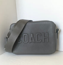 Load image into Gallery viewer, Gray Coach shoulder bag on a white background