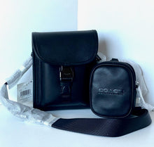 Load image into Gallery viewer, Coach_Charter_North_South_Pouch_Crossbody_Black_Leather_2_in_1_C2388