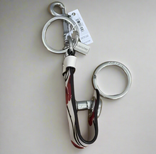 Load image into Gallery viewer, Coach Cherry Bag Charm Leather Ttrigger Snap Key Ring White Red CZ088