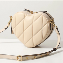 Load image into Gallery viewer, Coach Quilted Leather Heart Crossbody Small Bag Ivory Brass CE725 Nappa