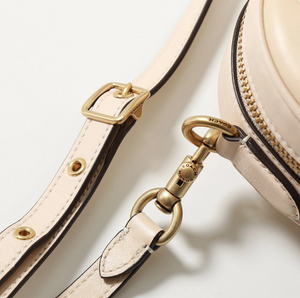 Coach Quilted Leather Heart Crossbody Small Bag Ivory Brass CE725 Nappa