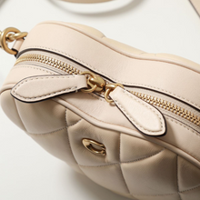 Load image into Gallery viewer, Coach Quilted Leather Heart Crossbody Small Bag Ivory Brass CE725 Nappa