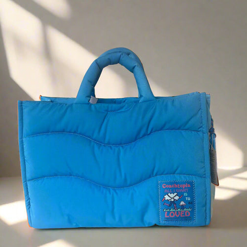 Coach Coachtopia Loop Large Tote Blue Shopper Shoulder Bag CQ057 Carryall