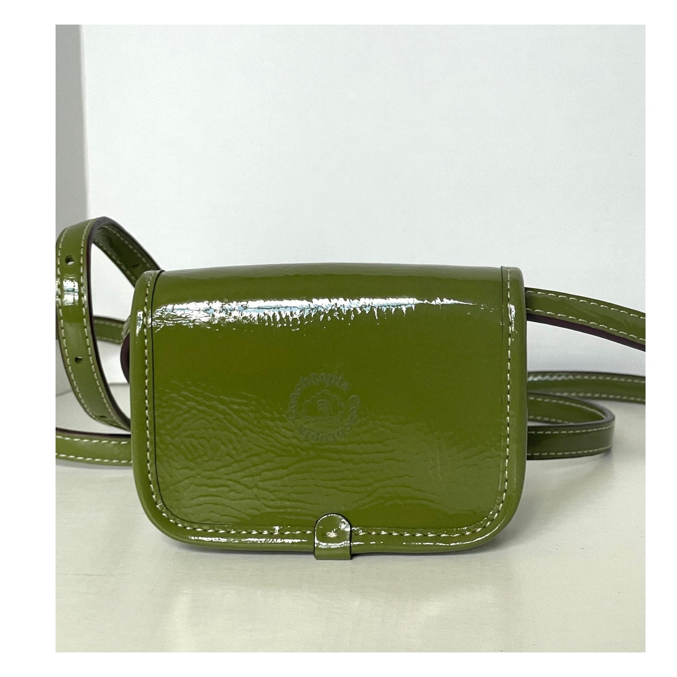 Coach Coachtopia Wavy Mini Wallet Crossbody CQ060 Crinkle Patent