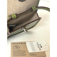 Load image into Gallery viewer, Coach Coachtopia Wavy Mini Wallet Crossbody CQ060 Crinkle Patent Olive