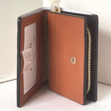 Load image into Gallery viewer, Coach Cosmic Snap Wallet Rexy Print Signature Canvas Brown ID Coin Zip CW463