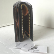 Load image into Gallery viewer, Coach Cosmic Snap Wallet Rexy Print Signature Canvas Brown ID Coin Zip CW463