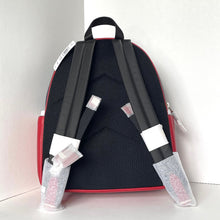 Load image into Gallery viewer, Backpack with black straps and red accents on a white background