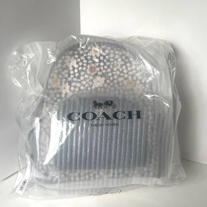 Coach Court Floral Large Backpack CBM23 Blue Leather School Office ORG PKG