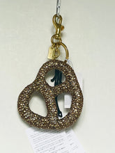 Load image into Gallery viewer, Gold keychain with rhinestone detailing on a white background