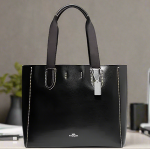 Coach Derby Large Tote Black Pebbled Leather 58660 Shoulder Bag ORG PKG