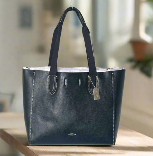 Coach Derby Leather Tote Black Large Shoulder Bag ORG PKG 58660 Soft