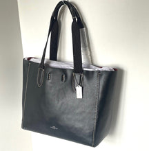 Load image into Gallery viewer, Coach Derby Leather Tote Black Large Shoulder Bag ORG PKG 58660 Soft