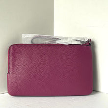 Load image into Gallery viewer, Coach Double Zip Phone Wallet Red Bow Print Signature Canvas Wristlet CAA84