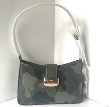 Load image into Gallery viewer, Coach Eliza Shoulder Bag Camo Leather Zip Medium CV949 Cypress ORGPKG
