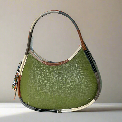 Coach Ergo Bag Coachtopia Colorful Binding Olive Shoulder Bag 90s Leather CL701