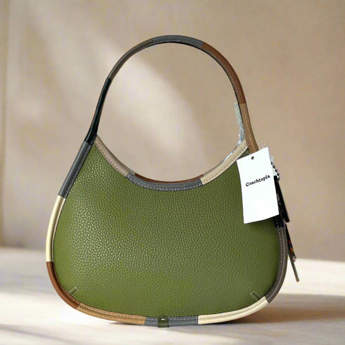 Coach Ergo Bag Coachtopia Colorful Binding Olive Shoulder Bag 90s Leather CL701