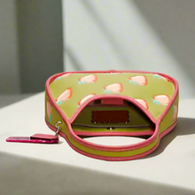 Load image into Gallery viewer, coach ergo Green bag with pink interior and strawberry print