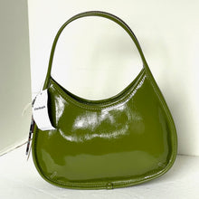 Load image into Gallery viewer, Coach Coachtopia Ergo Bag CQ003 Olive Crinkle Patent Leather Shoulder