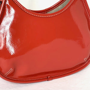 Coach Ergo Bag Crinkle Patent Shoulder Bag Coachtopia Leather Orange CQ003