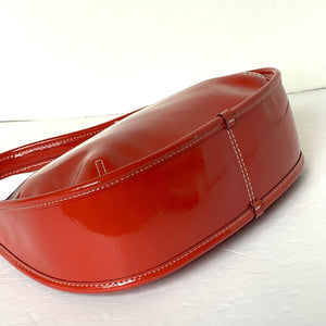 Coach Ergo Bag Crinkle Patent Shoulder Bag Coachtopia Leather Orange CQ003