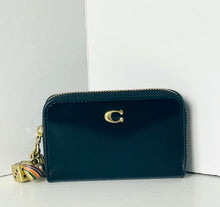 Load image into Gallery viewer, Navy blue wallet with gold clasp on a white background