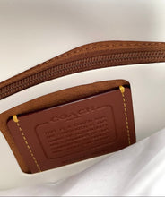 Load image into Gallery viewer, Coach Etta Small Flap Shoulder Bag Leather Floral Appliqué CDY43 Maple Brown