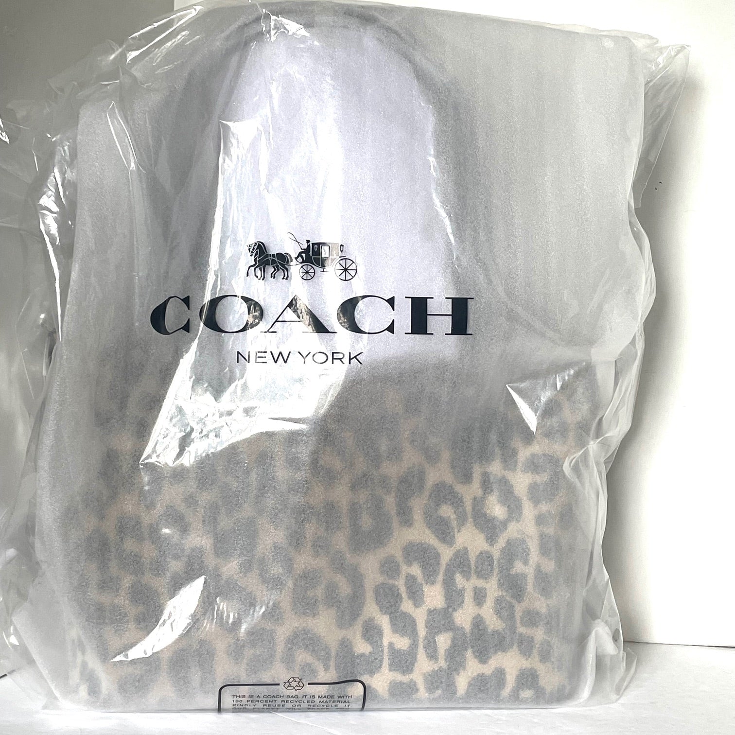 Coach Gallery Tote Bag Leopard CY347 Coated Canvas Shoulder