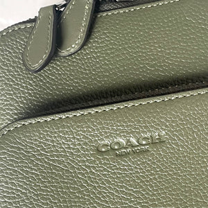 Coach Gotham Pack Sling Mens Army Green Leather Backpack Crossbody C5331